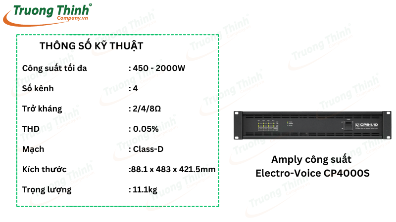 Amply công suất Electro-Voice CP4000S