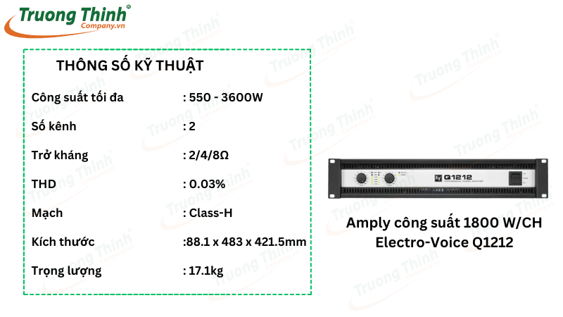 Amply công suất Electro-Voice Q1212