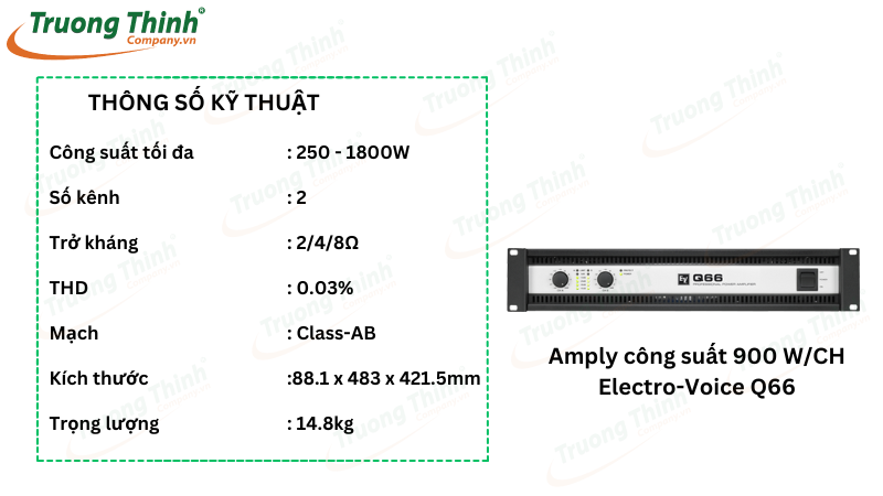 Amply công suất Electro-Voice Q66