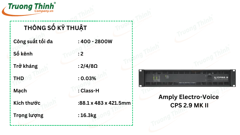 Amply Electro-Voice CPS 2.9 MK II
