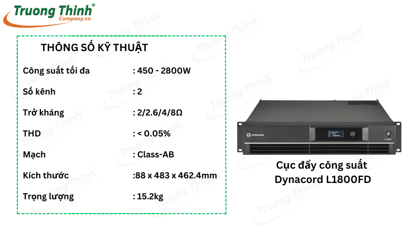 Cục đẩy công suất Dynacord L1800FD