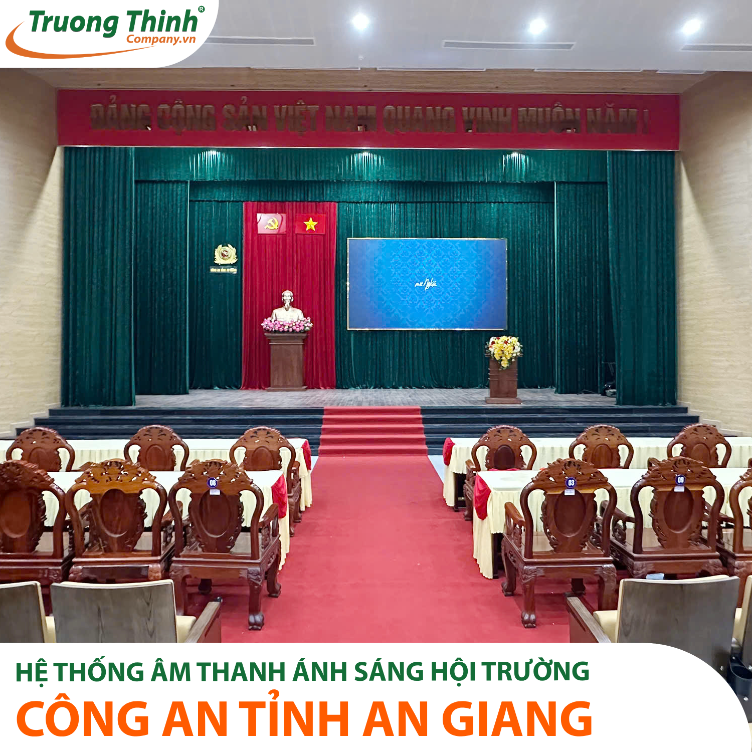 Hệ thống âm thanh ánh sáng hội trường CÔNG AN TỈNH AN GIANG