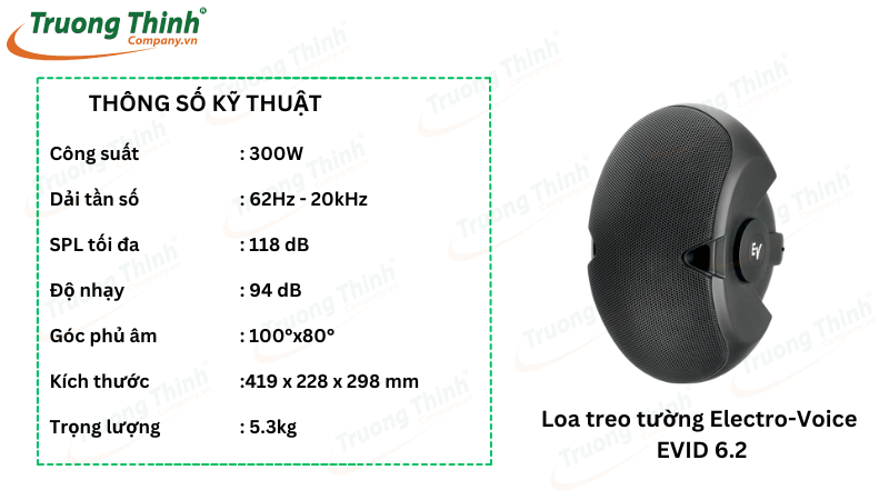 Loa gắn tường Electro-Voice EVID 6.2