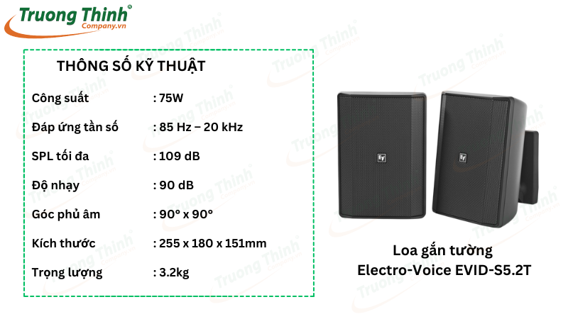 Loa gắn tường Electro-Voice EVID-S5.2T