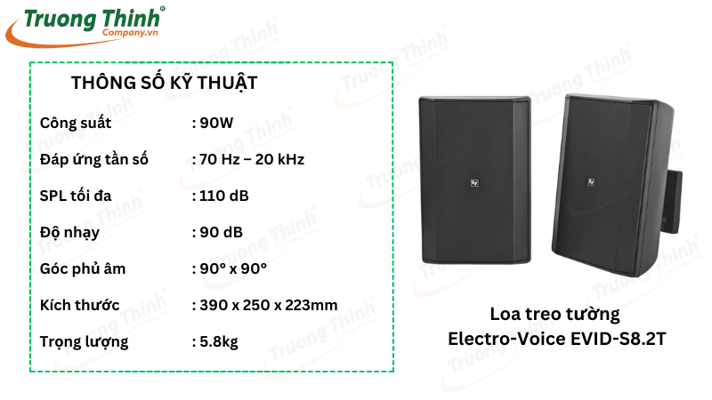 Loa treo tường Electro-Voice EVID-S8.2T
