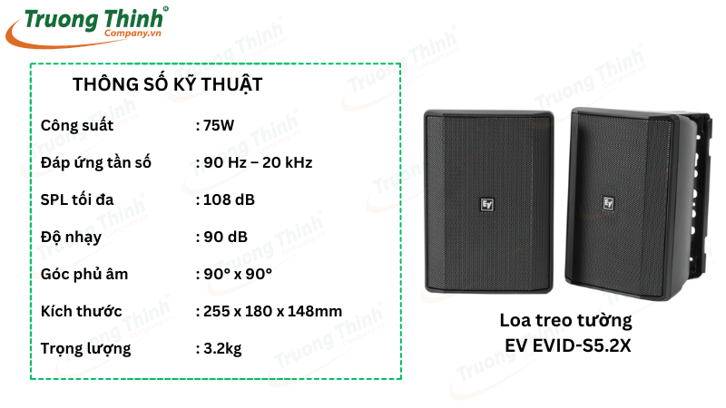 Loa treo tường EV EVID-S5.2X