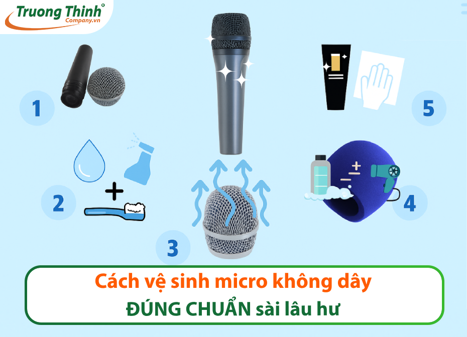Cách vệ sinh micro không dây