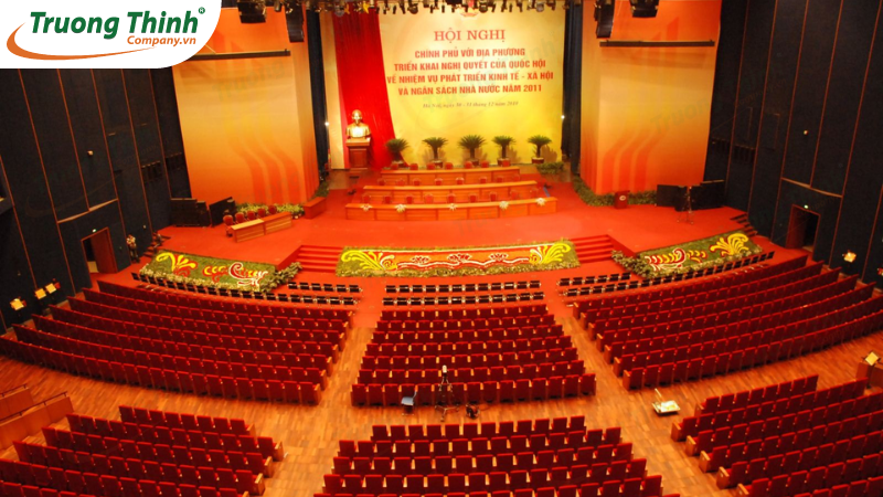Hệ thống âm thanh cảnh báo báo cháy hội trường Trung tâm Hội nghị Quốc gia do Trường Thịnh lắp đặt
