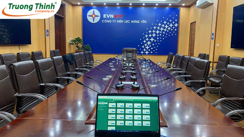 Âm thanh hội thảo phòng họp công ty Điện Lực Hưng Yên