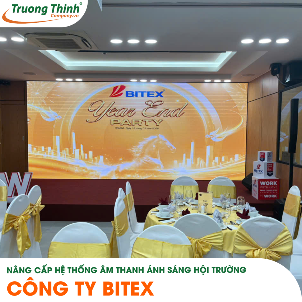 Nâng cấp hệ thống âm thanh ánh sáng hội trường CÔNG TY BITEX